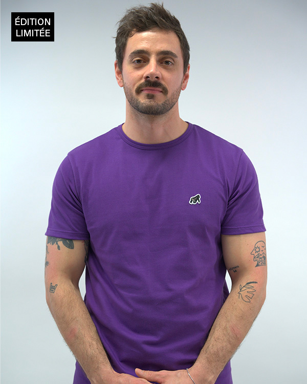 t-shirt goho violet made in france coton bio