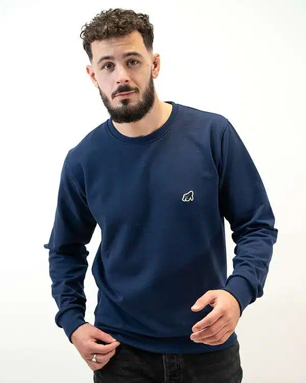 Sweat Made in France coton bio bleu marine