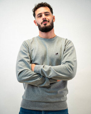 Sweat Made in France coton bio gris
