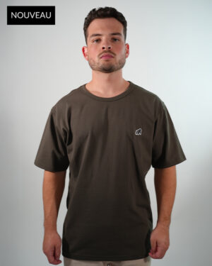 T-shirt oversize marron coton bio Made in France