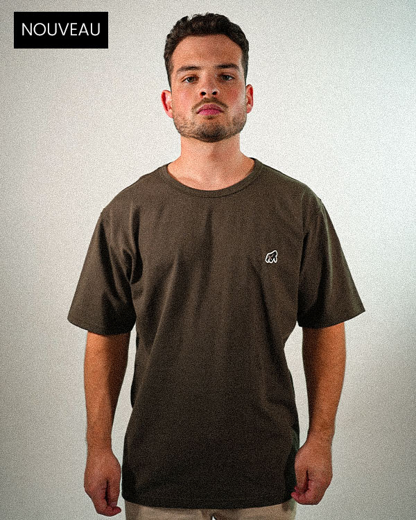 T-shirt oversize marron coton bio Made in France