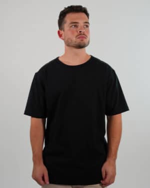 T-shirt oversize noir classique coton bio Made in France