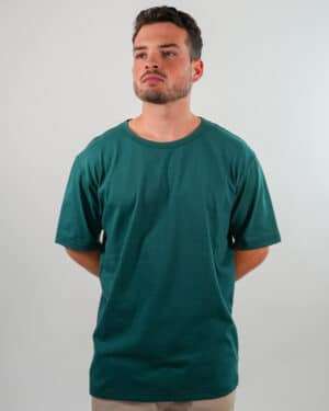 T-shirt oversize classique vert coton bio Made in France
